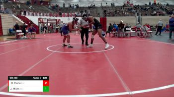 182-199 lbs Round 2 - Gerren Carter, Lawrence Central vs Jordan Miles, Muncie Central