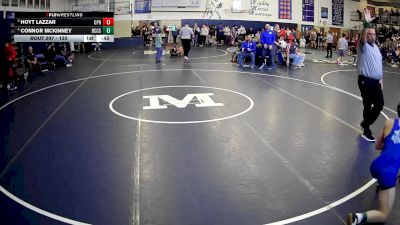 133 lbs Cons. Semi - Hoyt Lazzar, Commodore Perry Hs vs Connor McKinney, Beaver County Christian School