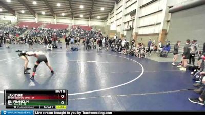 78 lbs Quarters & Wb (16 Team) - Jax Eyre, South Central Utah vs Eli Franklin, Team Champs