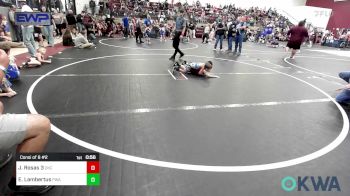 43 lbs Consi Of 8 #2 - Josiah Rosas 3, OKC Saints Wrestling vs Easton Lambertus, Perry Wrestling Academy