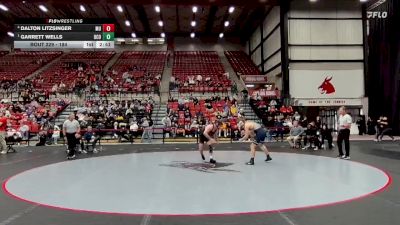 184 lbs Semifinal - Garrett Wells, Central Oklahoma vs Dalton Litzsinger, Maryville