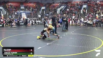 70 lbs Champ. Round 1 - Jordan Turner, L`Anse Creuse WC vs Eli Stier, Laingsburg