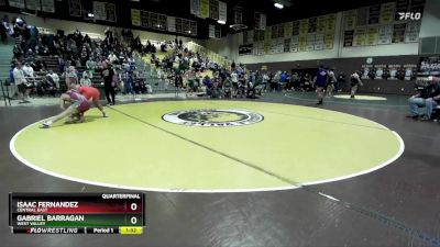 190 lbs Quarterfinal - Isaac Fernandez, Central East vs Gabriel Barragan, West Valley