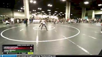 92 lbs Champ. Round 2 - Jayden Martinez, Hermiston Wrestling vs Judah Brazle, Team Real Life