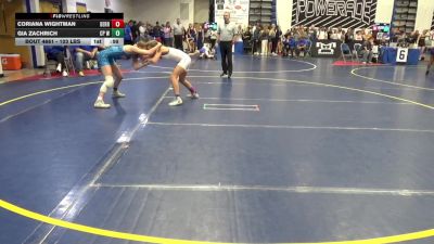 103 lbs Consy 6 - Coriana Wightman, Derry Area vs Gia Zachrich, CP Wrestling