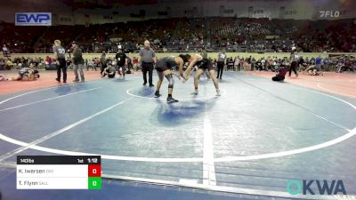 140 lbs Quarterfinal - Kiesen Iwersen, Division Bell Wrestling vs Talon Flynn, Sallisaw Takedown Club