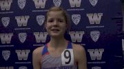 Allie Ostrander after blasting a 15:21 5K opener at UW Invite