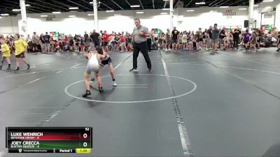 52 lbs Round 4 (6 Team) - Luke Wenrich, Keystone Krush vs Joey Crecca, Buxton Squeeze