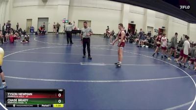 140 lbs Round 4 (6 Team) - Tyson Newman, Minnesota Gold vs Chase Brady, Nebraska Maize