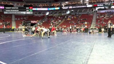 2A-126 lbs 3rd Place Match - Gage Spurgeon, Eddyville-Blakesburg-Fremont vs Emmitt Newton, Davis County