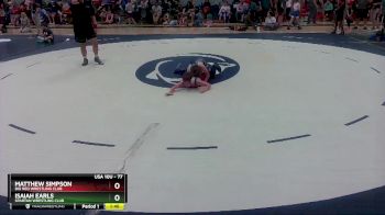 77 lbs Semifinal - Matthew Simpson, Big Red Wrestling Club vs Isaiah Earls, Spartan Wrestling Club