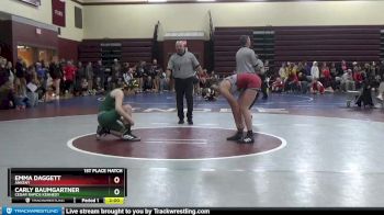 118-122 lbs 1st Place Match - Carly Baumgartner, Cedar Rapids Kennedy vs Emma Daggett, Ankeny