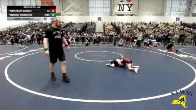 50 lbs Cons. Round 3 - Grayson Baker, 518 Grapplers vs Ronan Simmons, Carmel Youth Wrestling Club