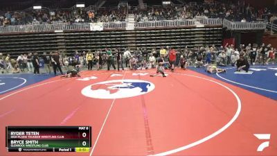 77 lbs Quarterfinal - Bryce Smith, Glenrock Wrestling Club vs Ryder Teten, High Plains Thunder Wrestling Club