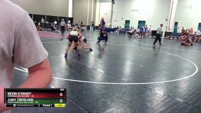 157 lbs Round 1 (10 Team) - Cody Crosland, Team Montana Willston vs Kevin O`Grady, Oswego High School