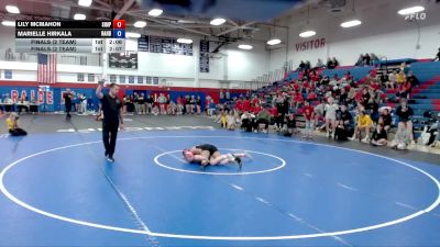 131 lbs Finals (2 Team) - Lily McMahon, Simpson vs Marielle Hirkala, Randolph