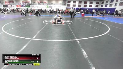 197 lbs Cons. Round 3 - Blake Becker, Avila vs Clay Guenin, Marian University (IN)