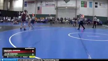 132 lbs Quarterfinals (8 Team) - Jacob Moravec, Aquinas Catholic vs Brayden Johnson, David City