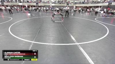 63-69 lbs Round 1 - Bentleigh Sherman, Wisconsin vs Alannah Carter, Brown Deer Jr Falcons Wrestling Club