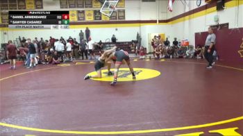 165 lbs 5th Place Match - Daniel Armendarez, Fresno City College vs Sawyer Casarez, Shasta College