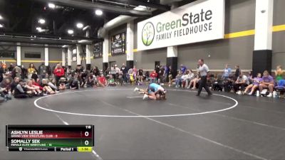 118 lbs Round 3 (16 Team) - Somally Sek, Female Elite Wrestling vs Ashlyn Leslie, Grand View Wrestling Club