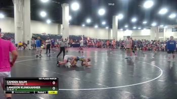 138 lbs Finals (2 Team) - Camden Baum, Team Nauman Pink vs Langdon Klinkhammer, SD Blue