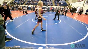 70-74 lbs Rr Rnd 4 - Brantly Bergmann, Grove Takedown Club vs Brinlee Wooten, Warner Eagles Youth Wrestling