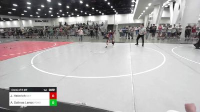 62 lbs Consi Of 8 #2 - Jory Heinrich, No Team vs Anthony Salinas Lenox, Pomona Elite