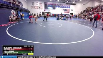 128-138 lbs Quarterfinal - Elizabeth Kimbrough, Sage Valley Jr High vs Milla Bretz, Centennial Middle School