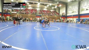 82-89 lbs Rr Rnd 3 - Gracen President, PIN Wrestling vs Della Howell, Henryetta Knights Wrestling Club