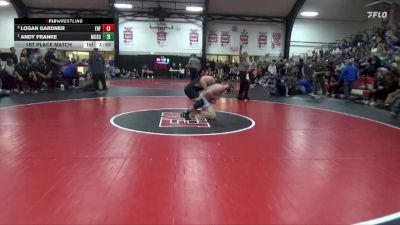 190 lbs 1st Place Match - Andy Franke, Muscatine vs Logan Gardner, Eddyville-Blakesburg-Fremont