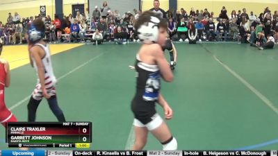 50 lbs Cons. Round 2 - Garrett Johnson, Dakota Boyz vs Claire Traxler, Pinnacle