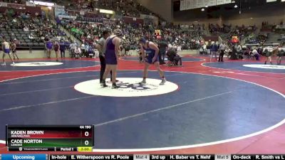 4A 190 lbs Cons. Round 1 - Kaden Brown, Arkadelphia vs Cade Norton, Lonoke