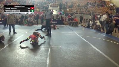 47 lbs 1st Place Match - Triton Gremling, PAW vs Cole Stover, Donahue Wrestling Academy