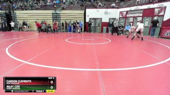 150 lbs Champ. Round 1 - Riley Cox, Perry Meridian vs Carson Clements, New Palestine