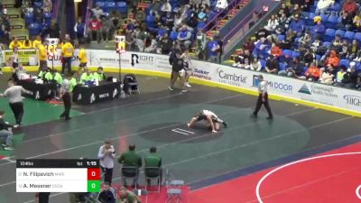 124 lbs Round Of 32 - Noah Filipovich, Marion Center vs Andrew Messner, Cocalico