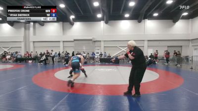 157 lbs Quarters - Preston Crone, Radford Trained vs Ryan Dietrick, Young Guns Tennessee