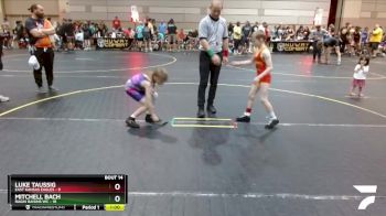 60 lbs Round 5 (6 Team) - Mitchell Bach, Ragin Raisins WC vs Luke Taussig, East Kansas Eagles