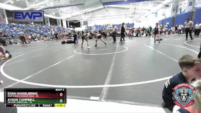 92 lbs Placement (4 Team) - Kyson Campbell, Victory Wrestling vs Evan Hasselbring, East Kansas Eagles Gold