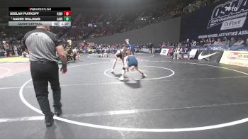 2A/1A Boys 120 Quarterfinal - Kaden Williams, Camas Valley Boys vs Seelah Piatkoff, Kennedy Boys