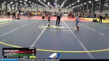 48 lbs Round 2 - Aliana Williams, Midwest Maniacs vs Jackson Wells, Morris Fitness