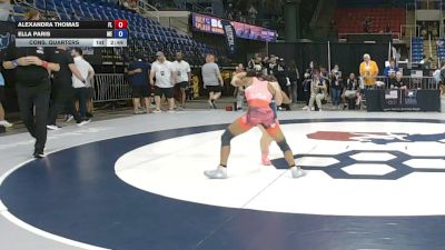 95 lbs Cons. Quarters - Alexandra Thomas, Florida vs Ella Paris, Maine