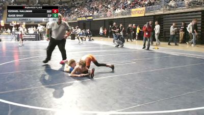 70 lbs Consy 1 - Ezekiel Hallman, Saucon Valley vs Gage Shay, Slippery Rock