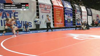 130 Class 1 lbs Cons. Round 1 - Adasyn Yoder, Holden vs Carley Gervacio, Central (Park Hills)