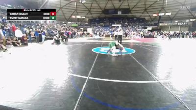 Boys 3A 175 lbs Quarterfinal - Ethan Bazar, Oak Harbor vs Ever Yamada, Edmonds-Woodway