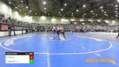 130 lbs Consi Of 16 #2 - Kurry Travis, Central Linn vs Jaxon Spencer, Lake County Legendz Wrestling Academy