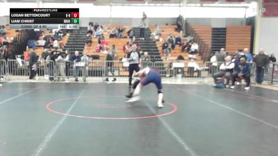 132 lbs Consi Of 8 #2 - Logan Bettencourt, Bridgewater-Raynham vs Liam Christ, Brookline