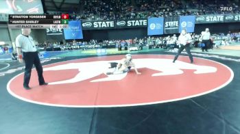 Boys 1A 106 lbs 1st Place Match - Hunter Shirley, La Center vs Stratton Yorgesen, Royal