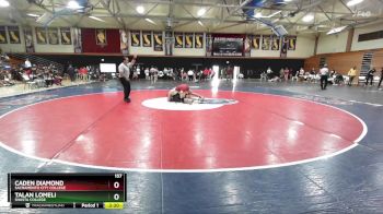 157 lbs Cons. Semi - Talan Lomeli, Shasta College vs Caden Diamond, Sacramento City College