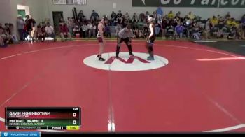 126 lbs Consolation Bracket - Michael Brame Ii, Evangel Christian Academy vs Gavin Higginbotham, East Limestone